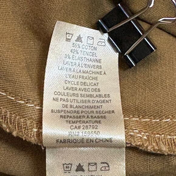 Joie Tan Tencel High Rise Straight Leg Cargo Pants 10 - Picture 11 of 14